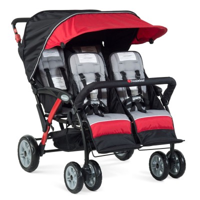 Compass 4 Seat Quad Stroller red